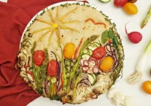 Recipe vegetables Foccacia for grilling lowcarb gluten-free keto